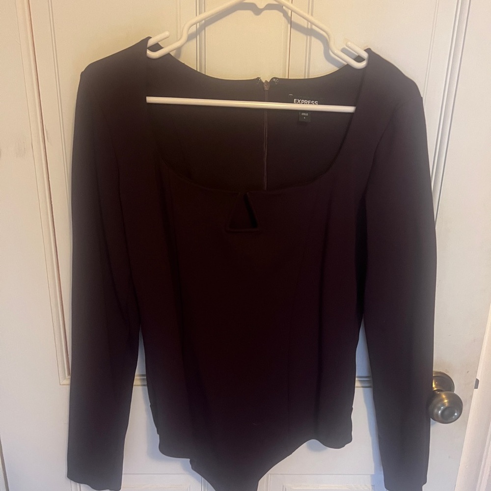 Express Women's Elegant Black Bodysuit